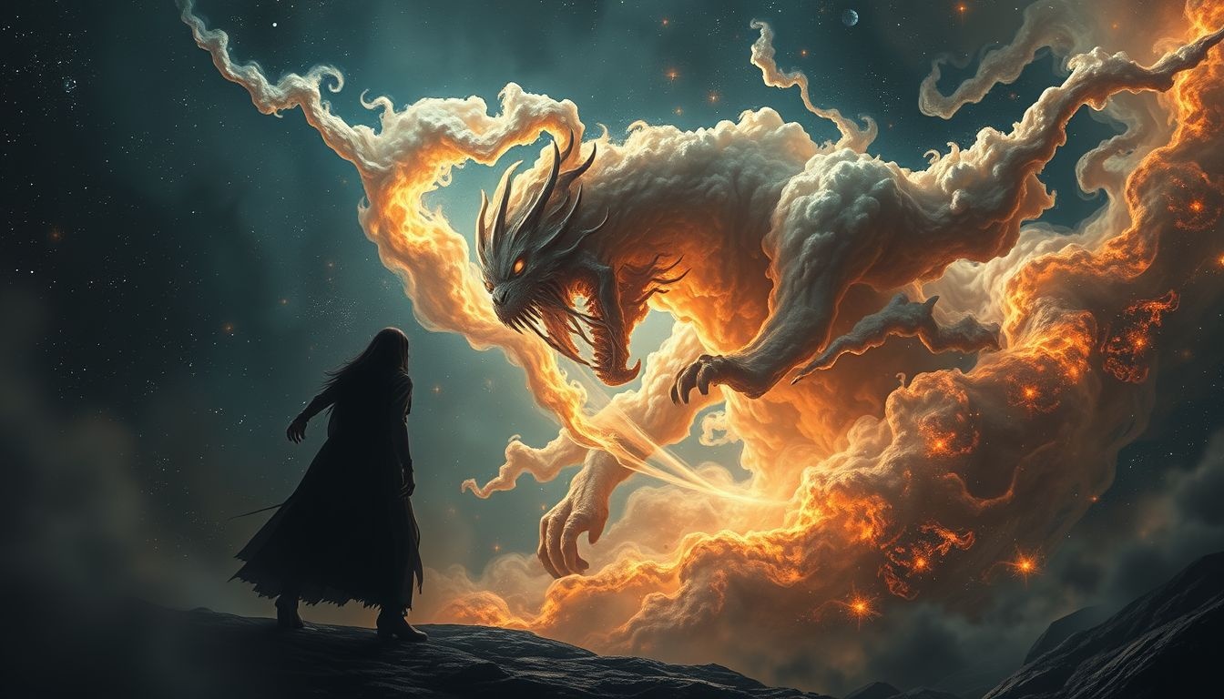 Sen o walce z potworem symbolizuje wewnętrzne zmagania i lęki.