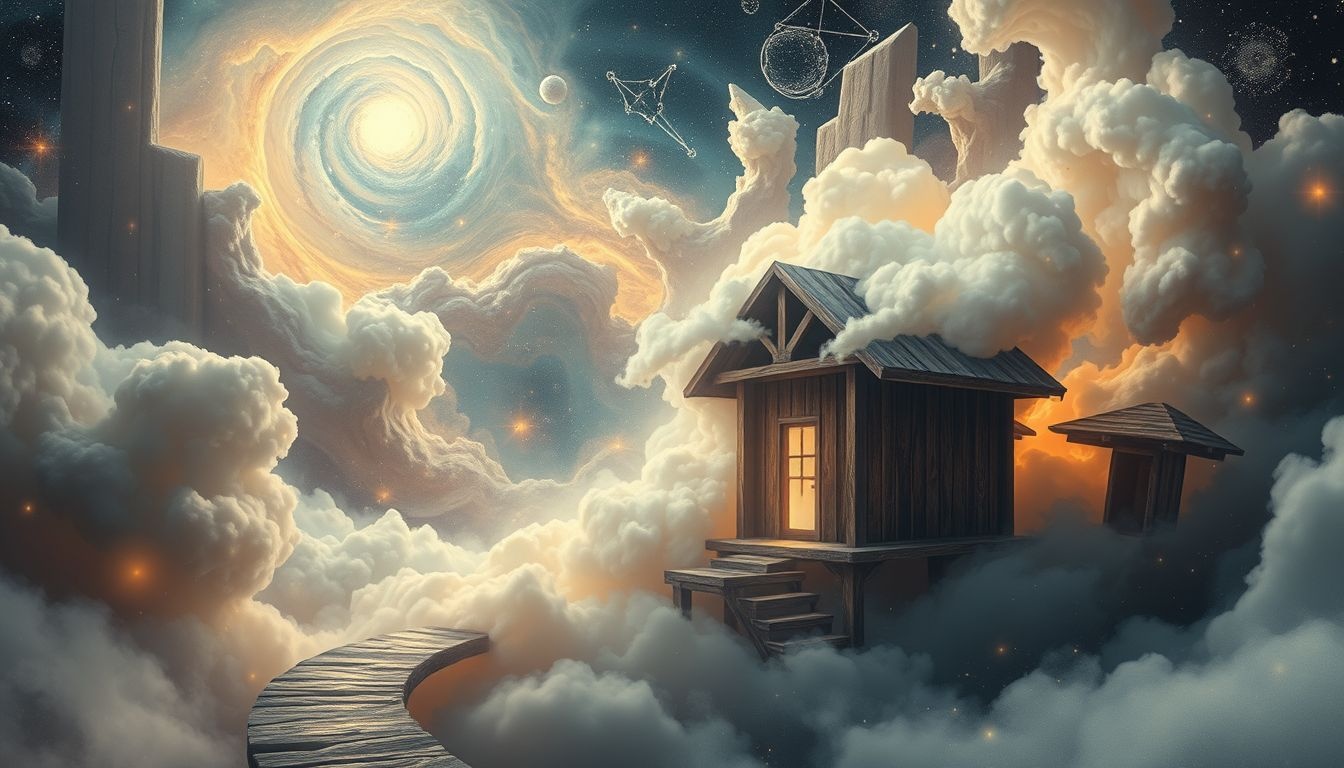 Sen o zagubieniu w chacie symbolizuje wewnętrzne poszukiwanie siebie.