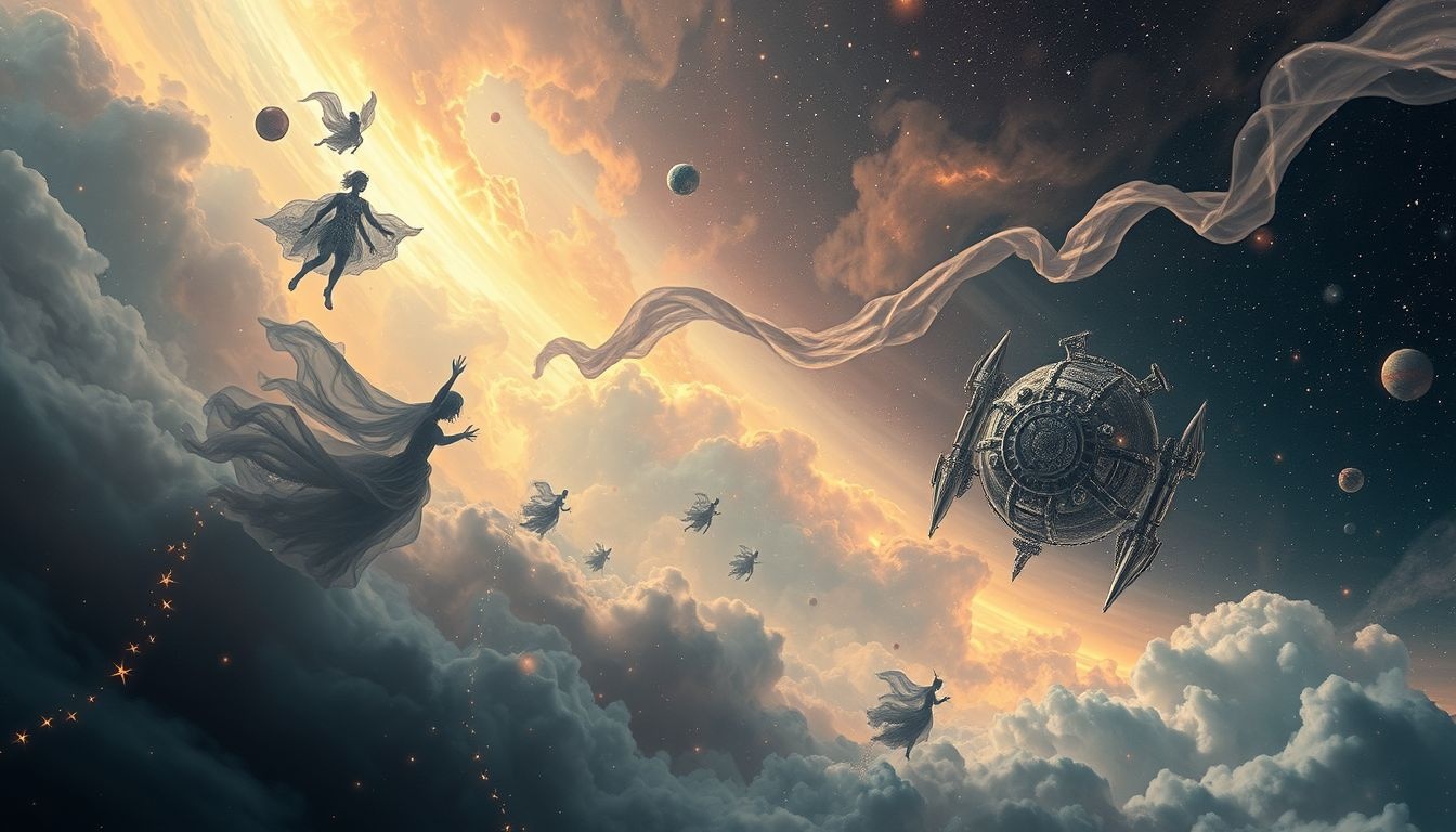 Ucieczka przed robotami symbolizuje lęk przed technologiczną dominacją przyszłości.