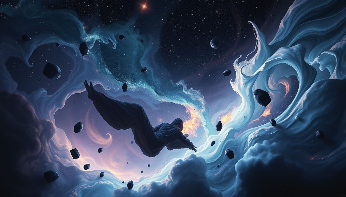 Spadek symbolizuje utratę kontroli i narastający lęk we śnie.