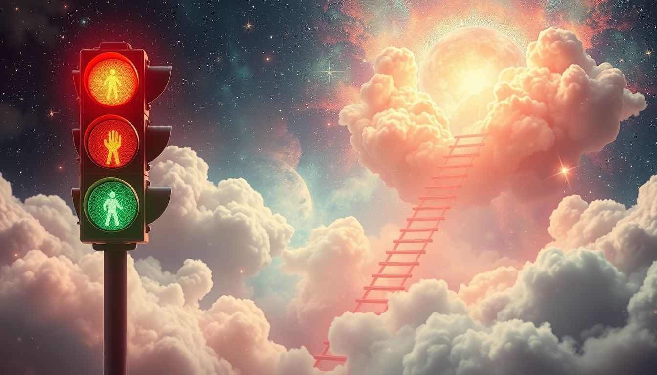 Sygnalizacja świetlna we śnie symbolizuje decyzje zawodowe i przeszkody.