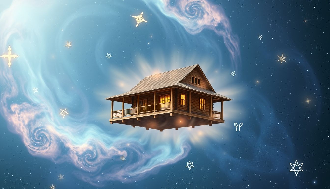 Chata symbolizuje jaźń i fundamenty nieświadomości według Junga.