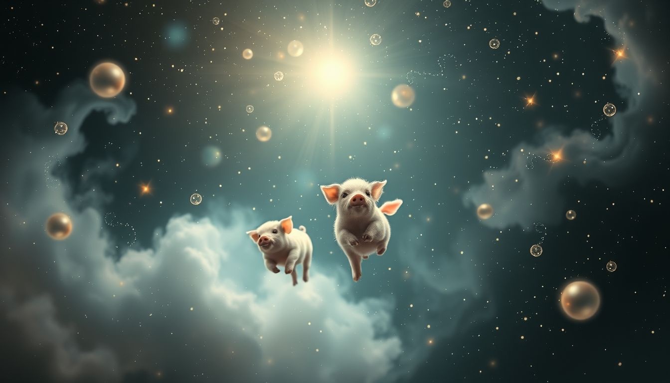 Uciekające prosięta symbolizują niepokój i ukryte lęki śniącego.