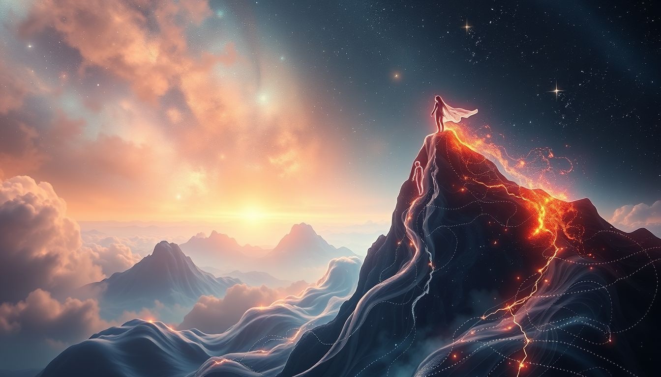 Wspinaczka po kalenicy symbolizuje pokonywanie życiowych trudności i wyzwań.