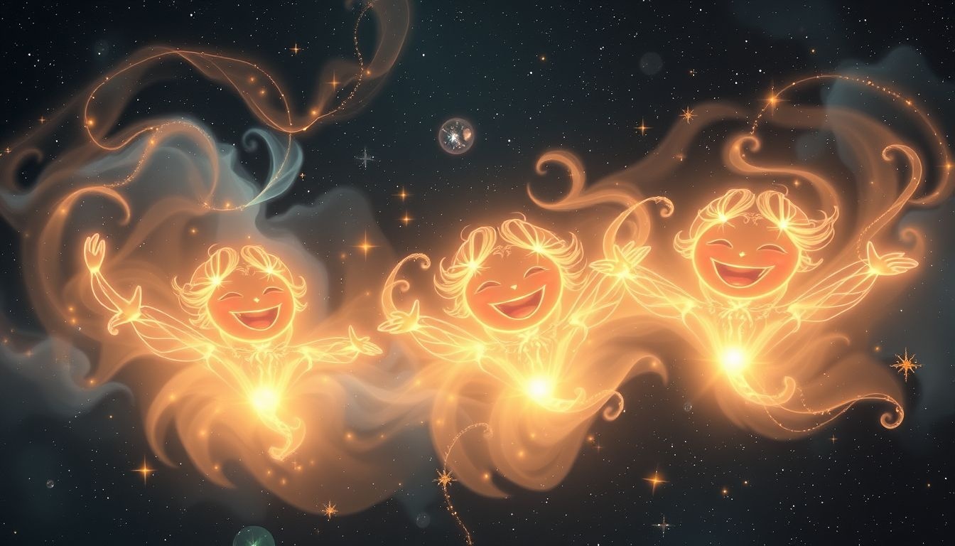 Przyjaciel, który się śmieje, symbolizuje radość i wsparcie duchowe.