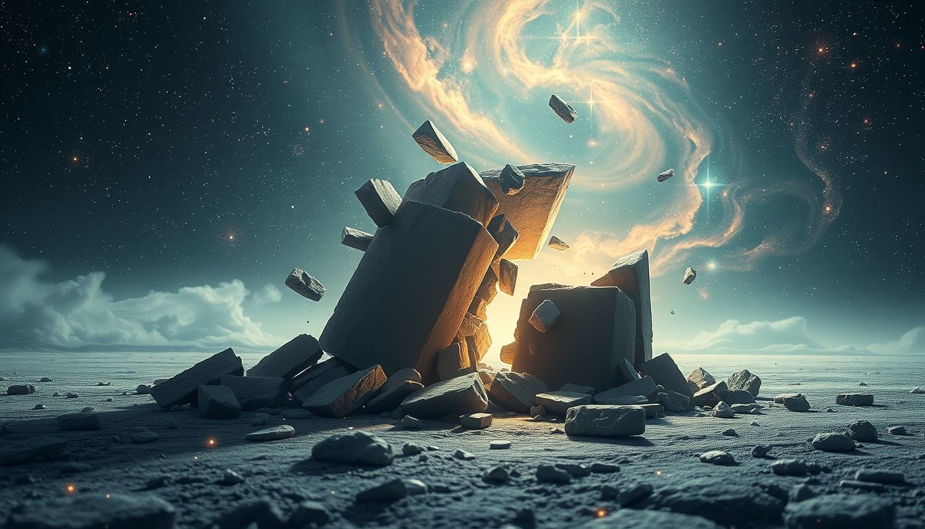 Upadek kamienia węgielnego symbolizuje zawalenie ważnych planów.