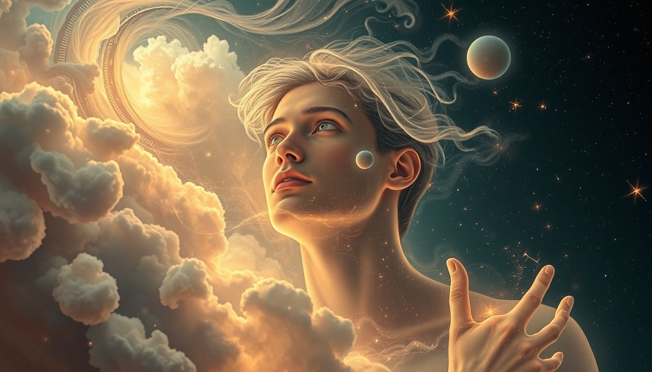 Przystojny mężczyzna z przeszłości symbolizuje tęsknotę za dawnymi czasami.