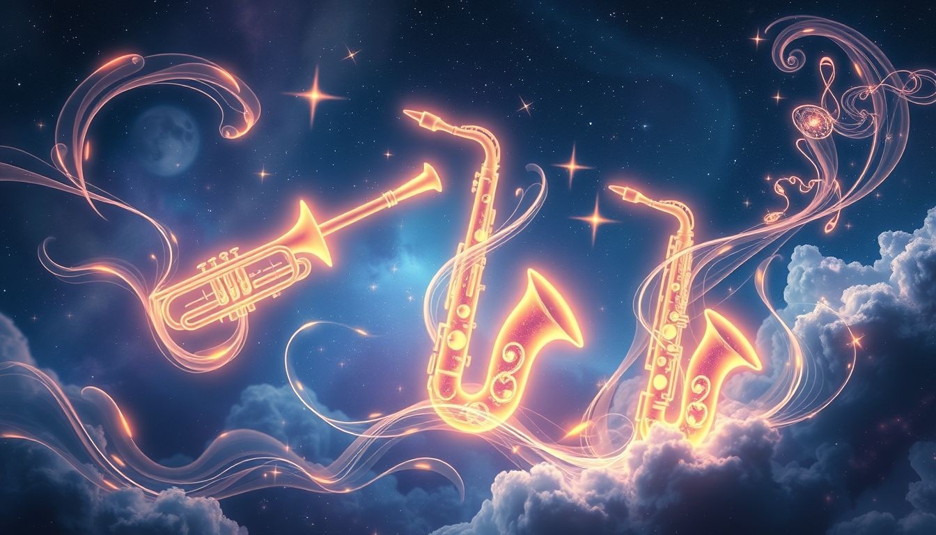 Instrumenty dęte symbolizują wyrazistość emocji i komunikacji niewerbalnej.