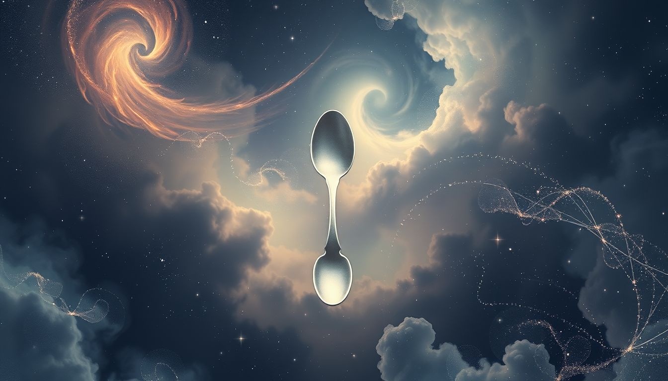 Łyżka złamana symbolizuje utratę wsparcia i życiowe niepowodzenia.