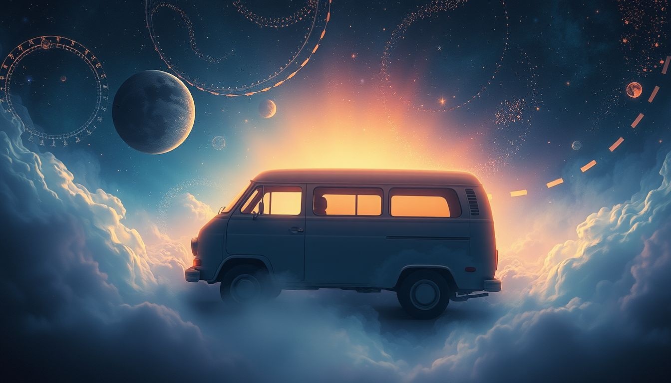 Minivan symbolizuje wspólne podróże i życiowe transformacje.