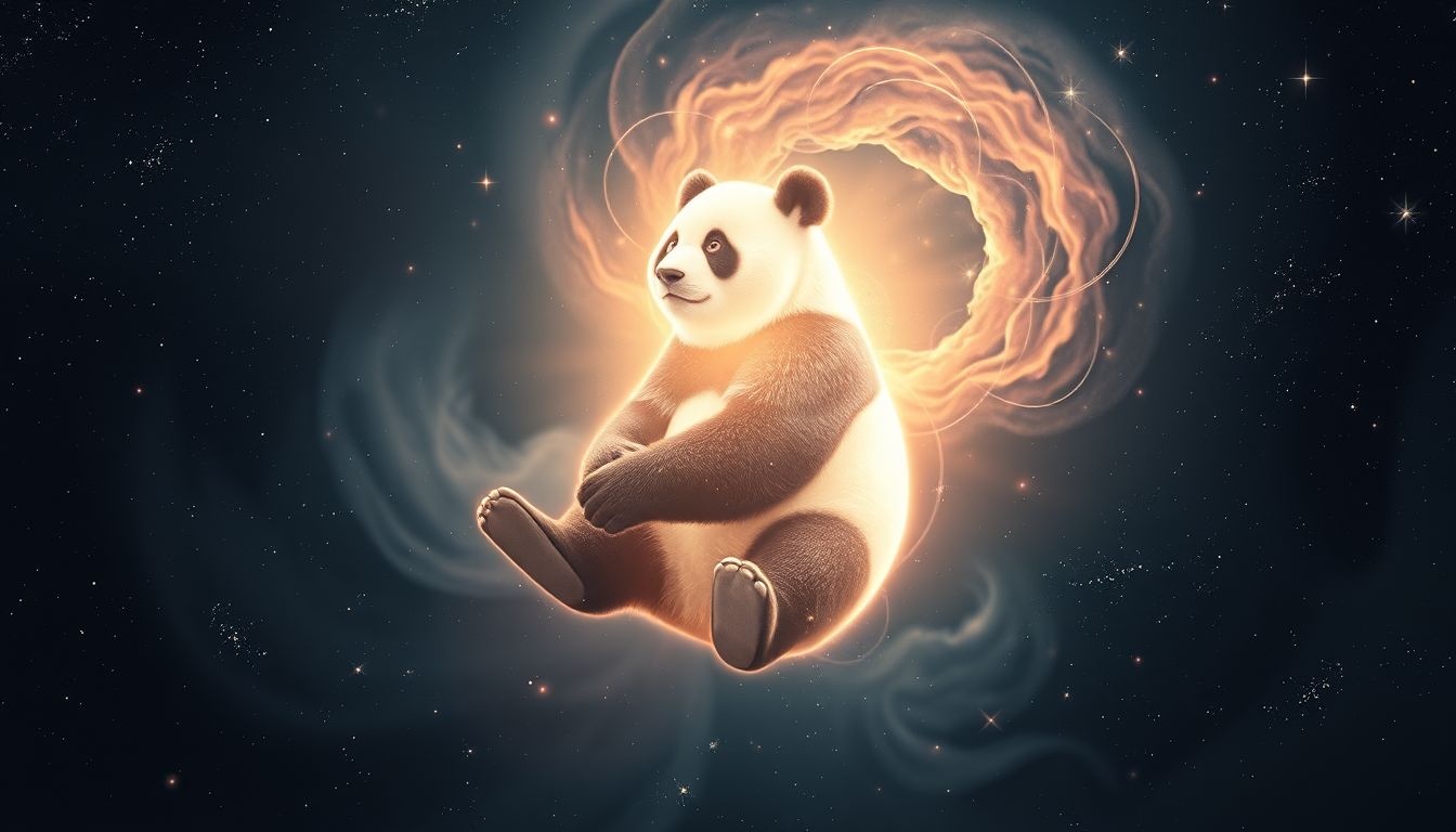 Panda symbolizuje siłę ukrytą w delikatności i niezależności.