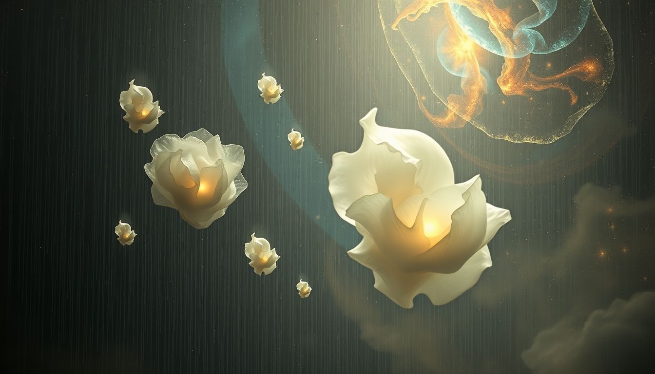 Przyjęcie pogrzebowe w deszczu symbolizuje oczyszczenie i nowy początek.