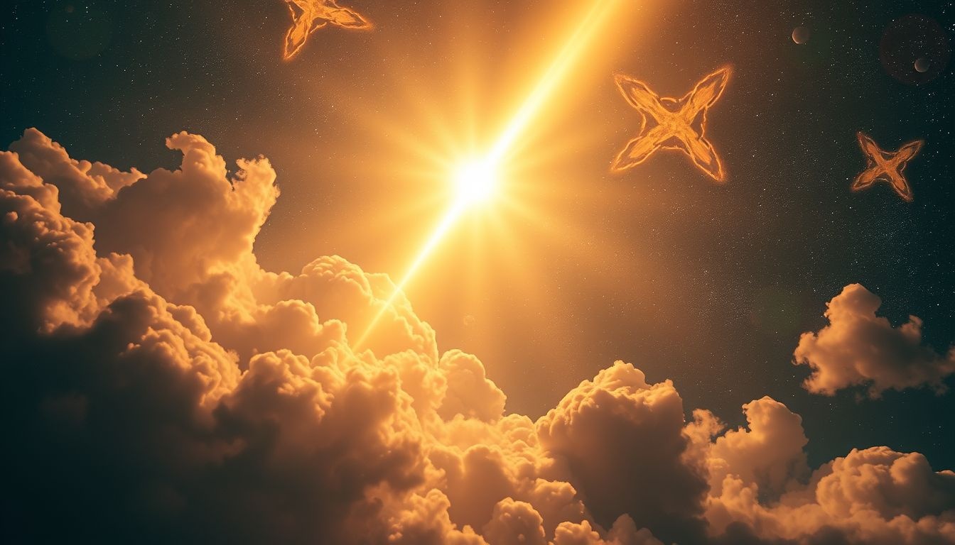 Rozbłysk meteoru symbolizuje nagłe olśnienie i ważne odkrycie.