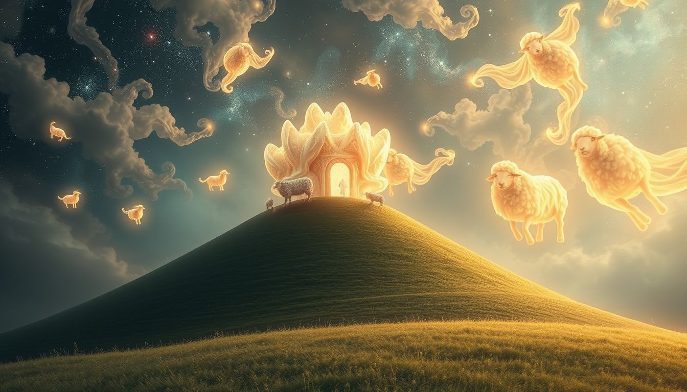 Sen o owczarni na wzgórzu symbolizuje spokój i ochronę.