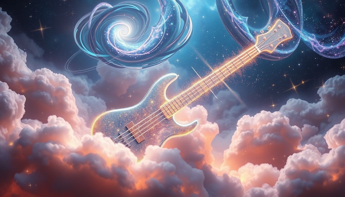 Sen o graniu na gitarze basowej symbolizuje harmonię i stabilność emocjonalną.