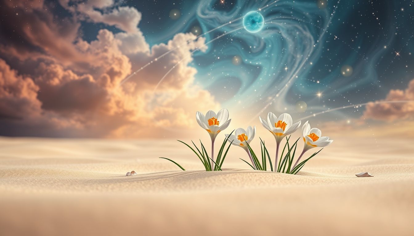 Sen o krokusach na pustyni symbolizuje nadzieję i odrodzenie.