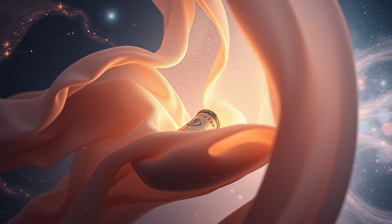 Korek od szampana w kieszeni symbolizuje skrywaną, cenną tajemnicę.