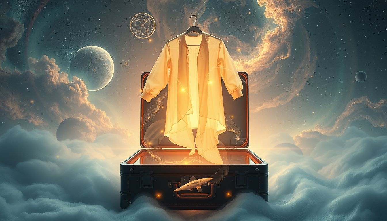 Ubrania w walizce symbolizują gotowość na nowe życiowe przygody.