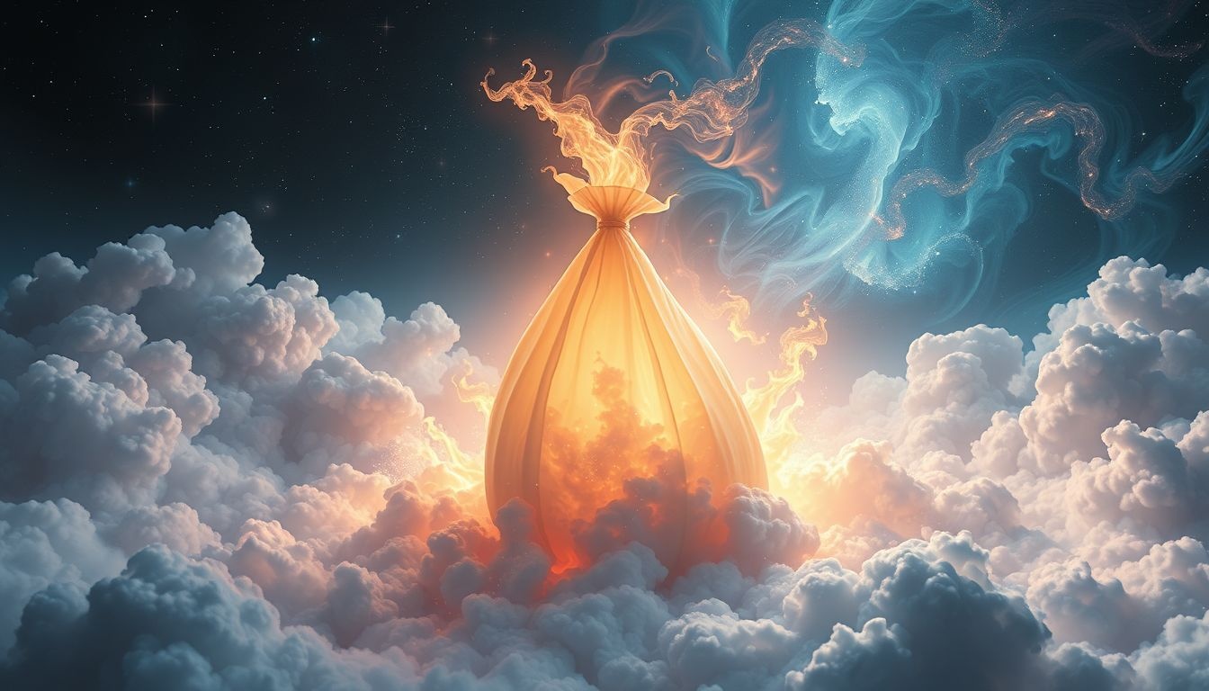 Palący się worek na zwłoki symbolizuje oczyszczenie i przemianę.