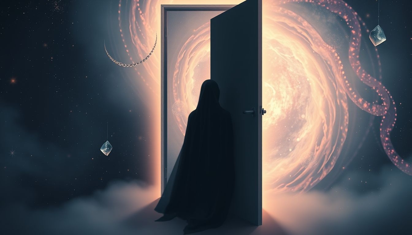 Ukrywanie się za tylnymi drzwiami symbolizuje unikanie konfrontacji.