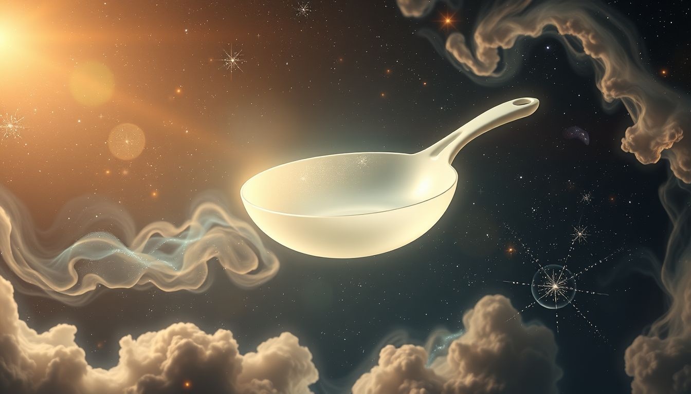 Czysta patelnia symbolizuje nowe początki i rozwijające się możliwości.