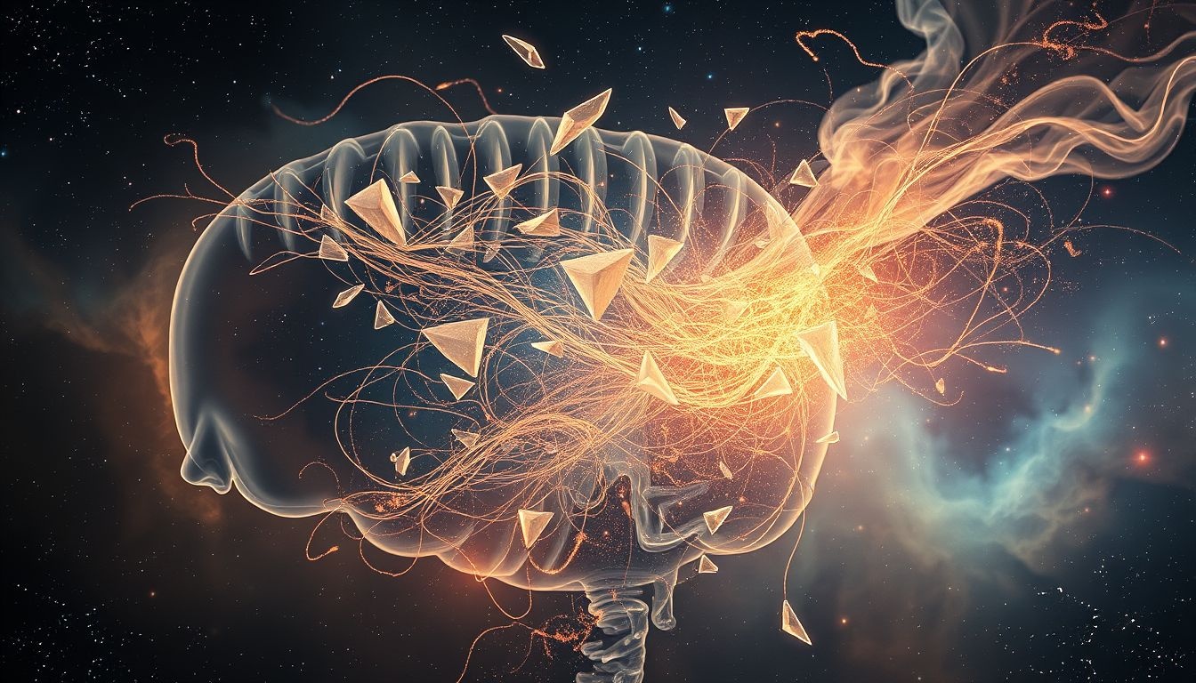 Drzazga w głowie symbolizuje uporczywe myśli i wewnętrzny niepokój.