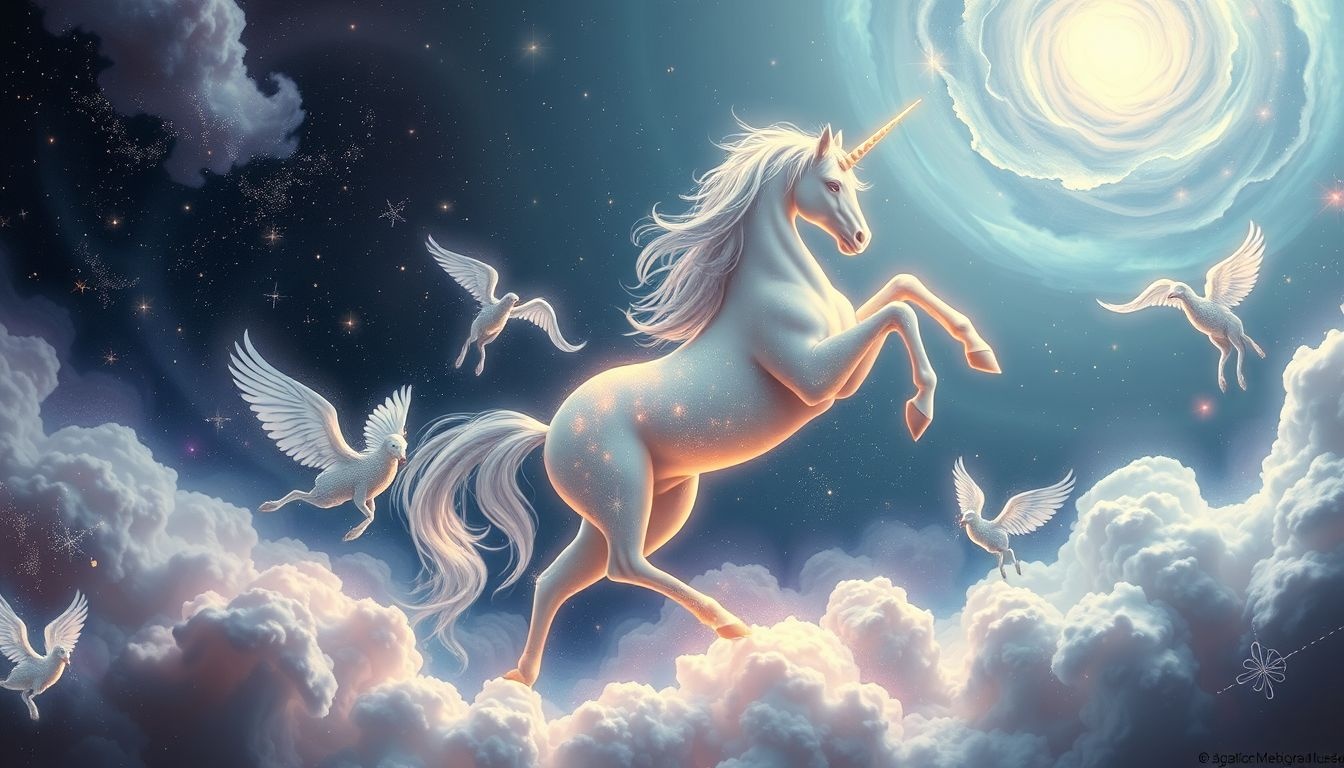 Jednorożce symbolizują czystość i harmonię w relacjach zwierząt.