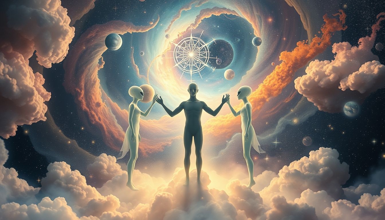 Kosmici symbolizują duchowych przewodników i poszukiwanie mądrości.