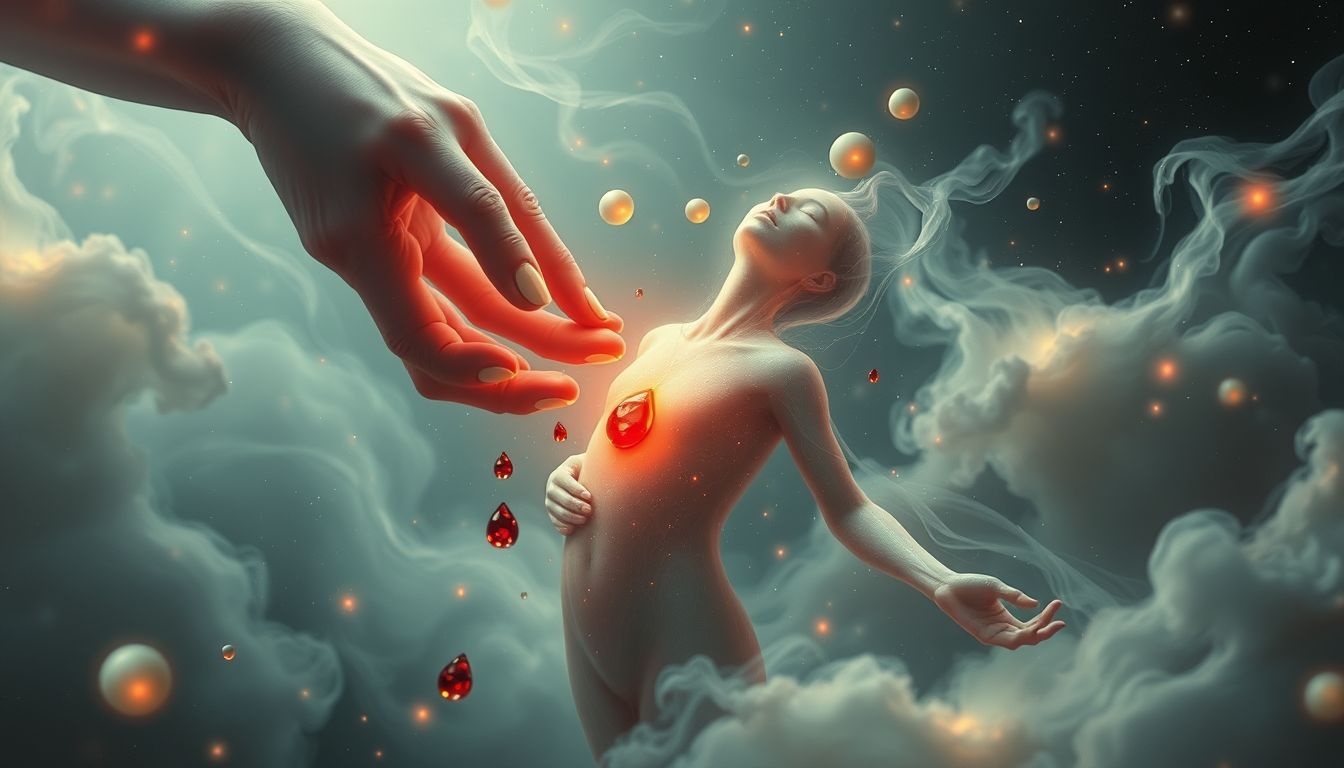 Kosztowanie krwi symbolizuje utratę energii i emocjonalne wyczerpanie.