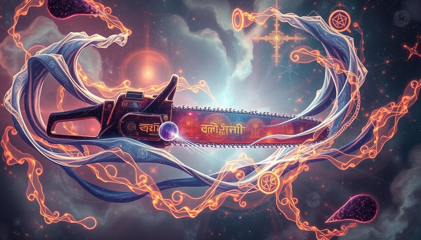 Piła mechaniczna symbolizuje przemianę i siłę w kulturze.