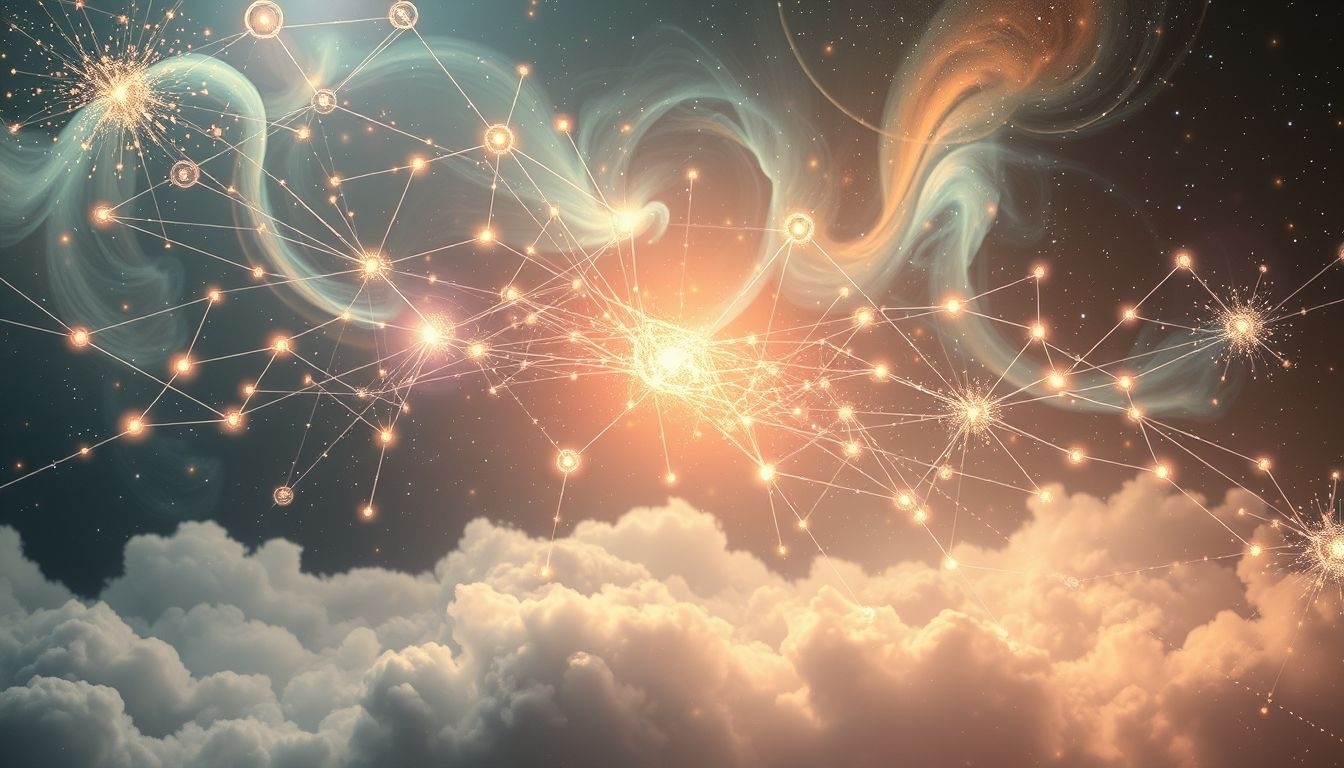 Sen o sieci symbolizuje łączność i wymianę informacji w życiu.