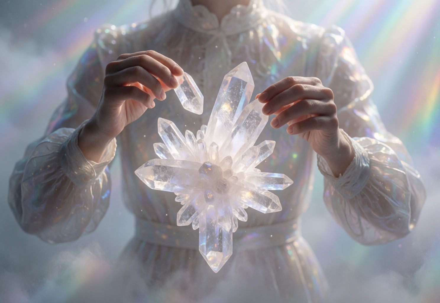 Kwarcowe kryształy używane do budowy konstrukcji.