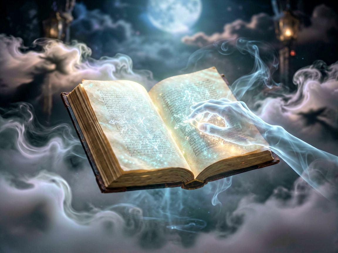 Encyklopedia z tajemniczym niewidzialnym atramentem w śnie