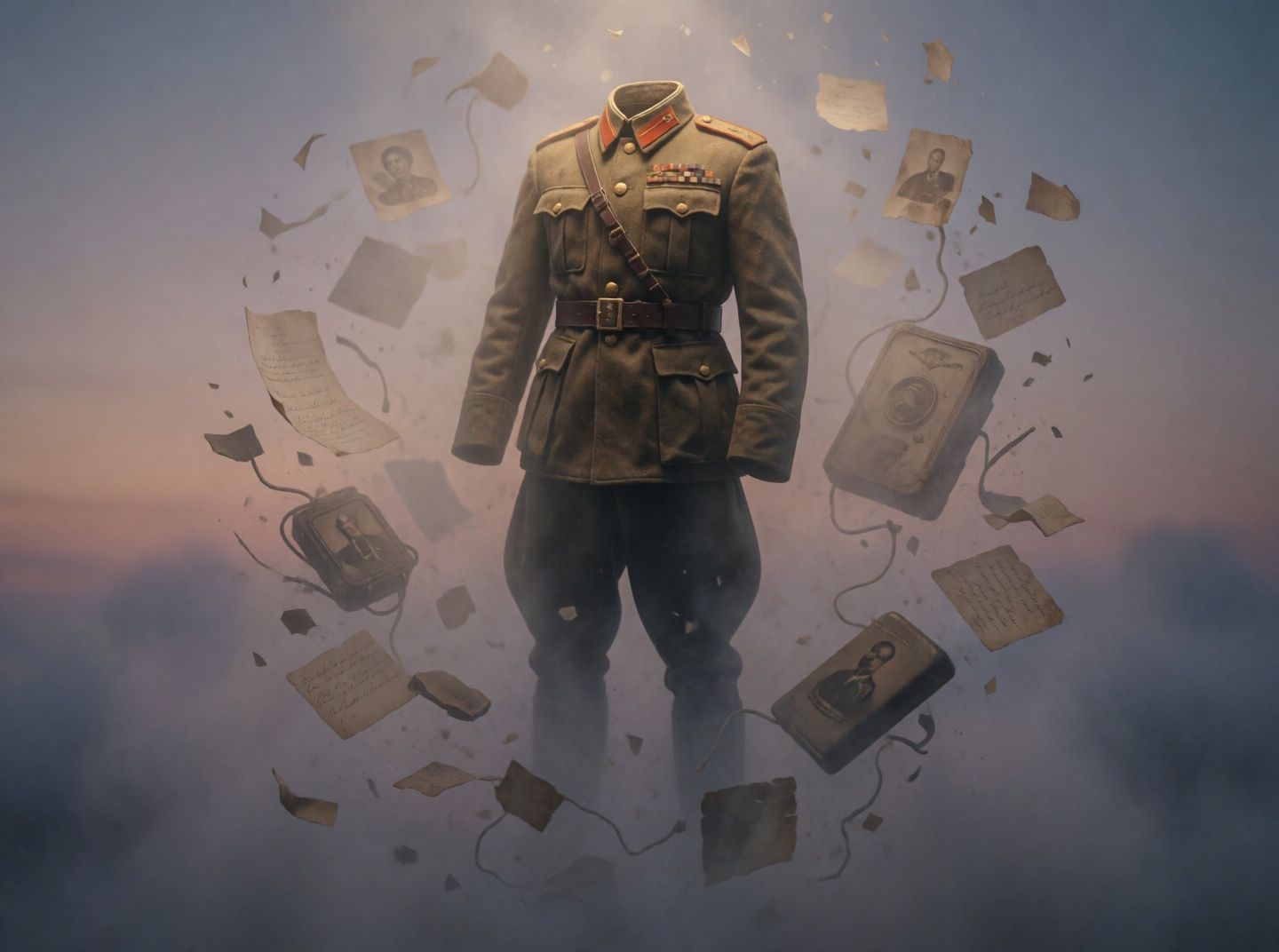 Stary mundur wojskowy symbolizujący przeszłość i historię.