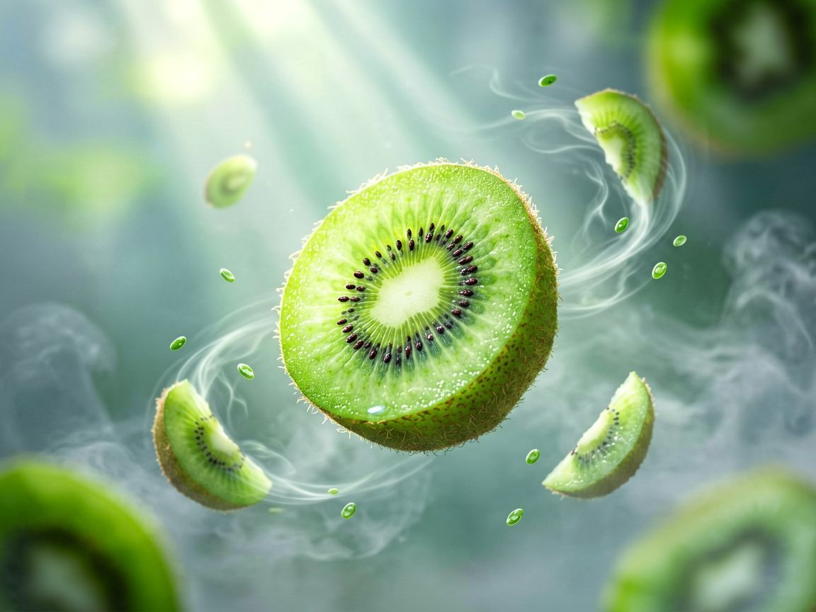 Sen o krojeniu kiwi na równe kawałki.