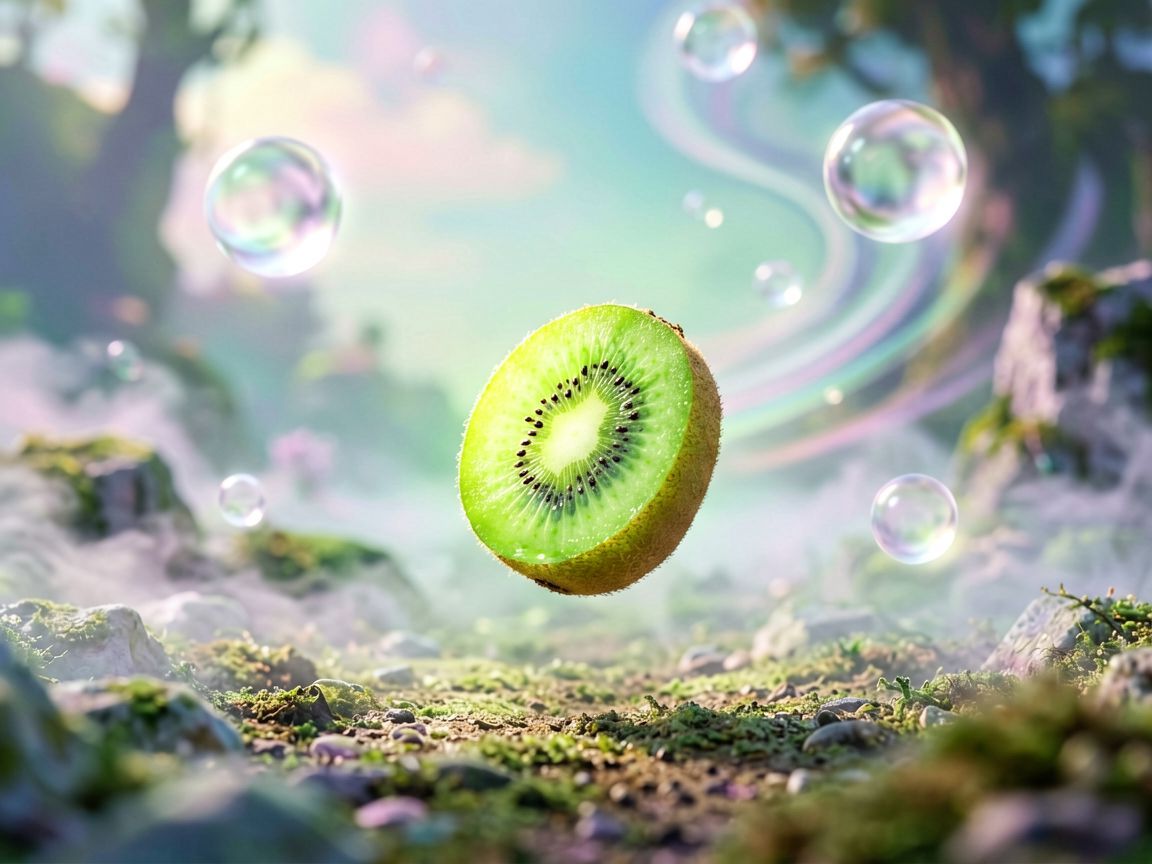 Kiwi upuszczone na ziemię symbolizujące sen i znaczenie.
