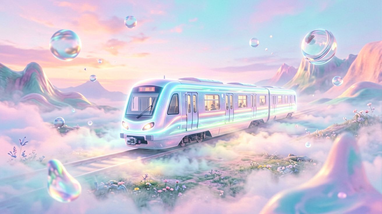 Metro sunące nad ziemią symbolizujące zmianę perspektywy