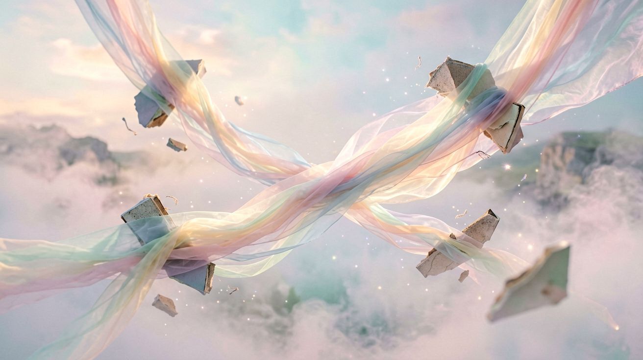 Osoba naprawiająca przedmiot za pomocą szmat w śnie