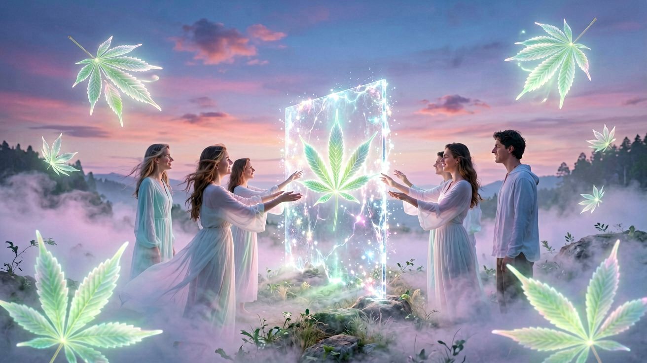 Symbol liścia marihuany jako znak legalizacji w snach