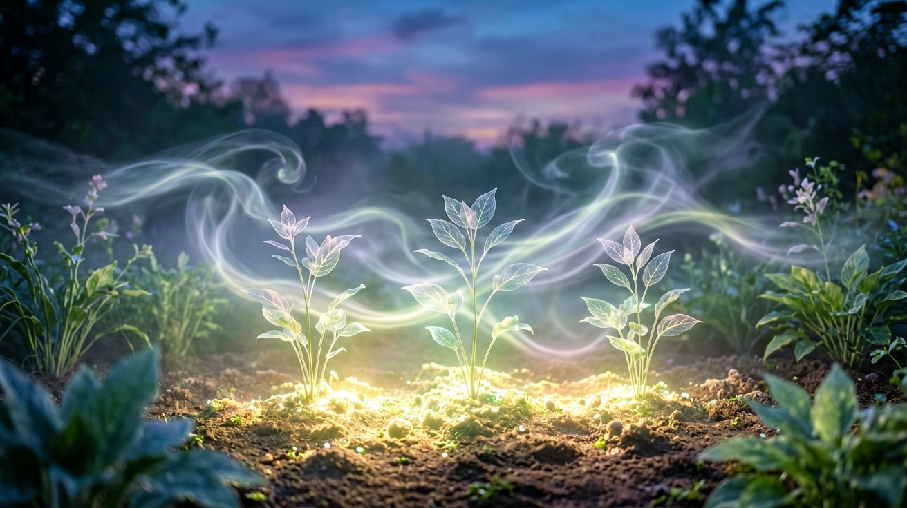 Ilustracja snu o uprawie rośliny marihuany.