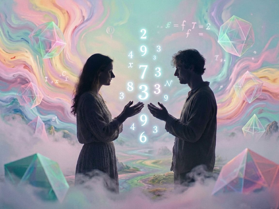 Śnić rozmowę o matematyce z nieznajomym mężczyzną.