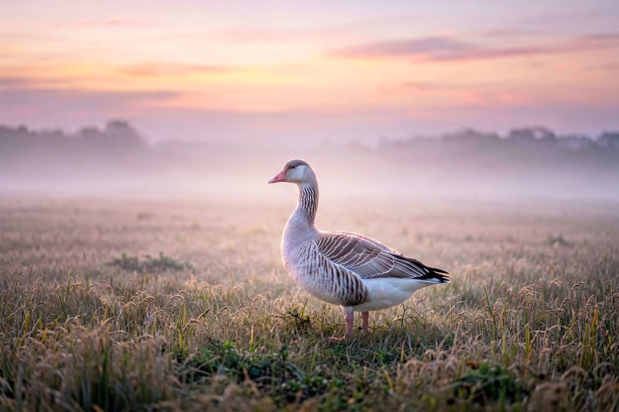 Martwa gęś zbożowa symbolizująca koniec etapu snu.