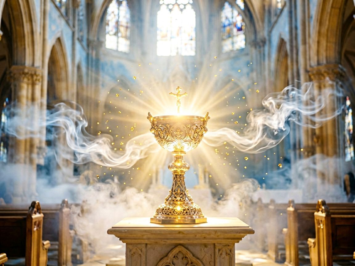 Piękna monstrancja w kościele – symbol duchowości