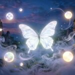 Biały motyl na tle nieba – symbol snów i znaczeń