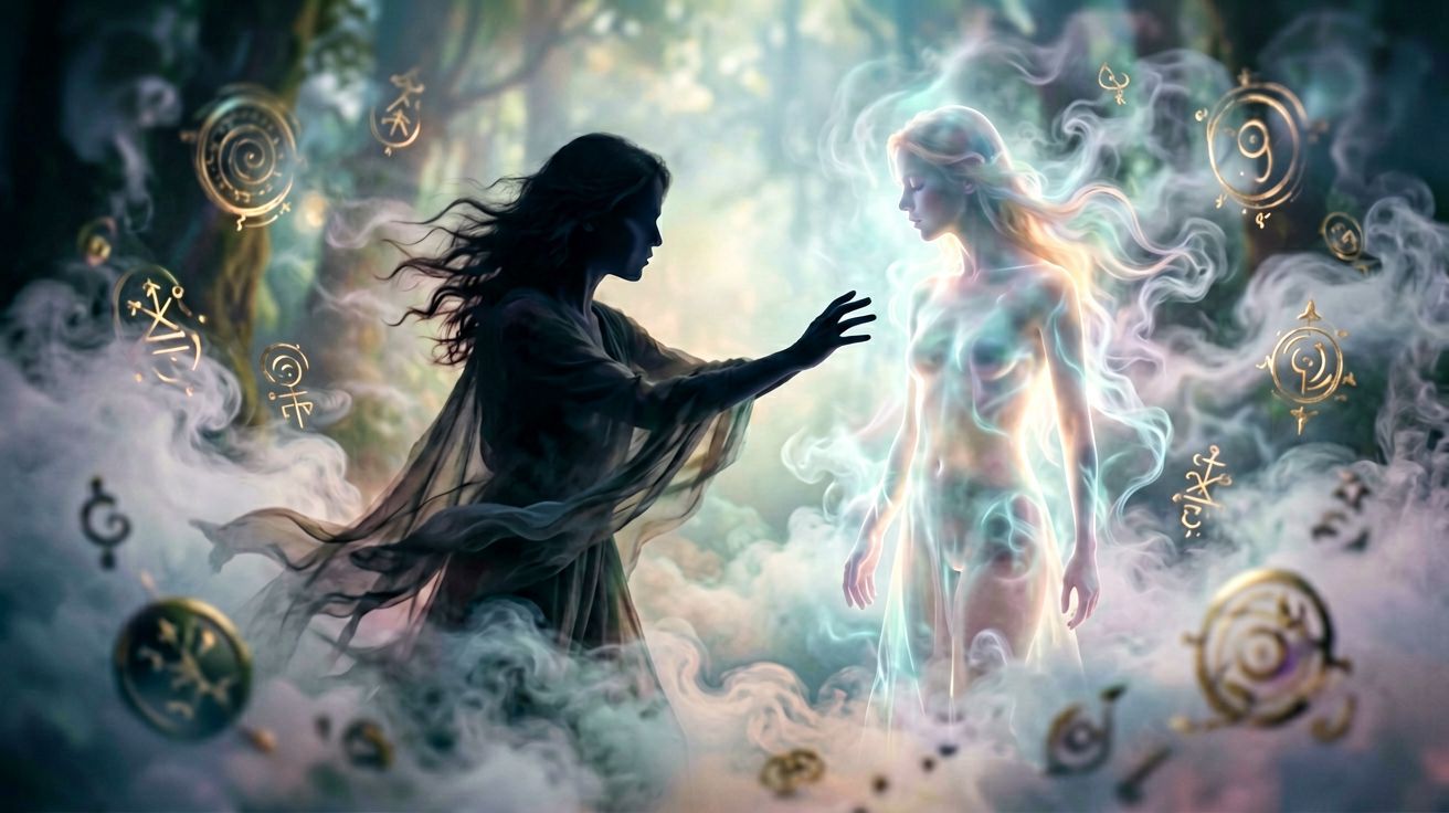 Ilustracja symbolizująca sen o uderzeniu przez nieznajomego.