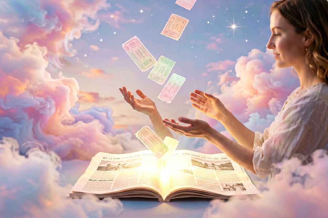Osoba zbierająca kupony z gazety dla porządku życia